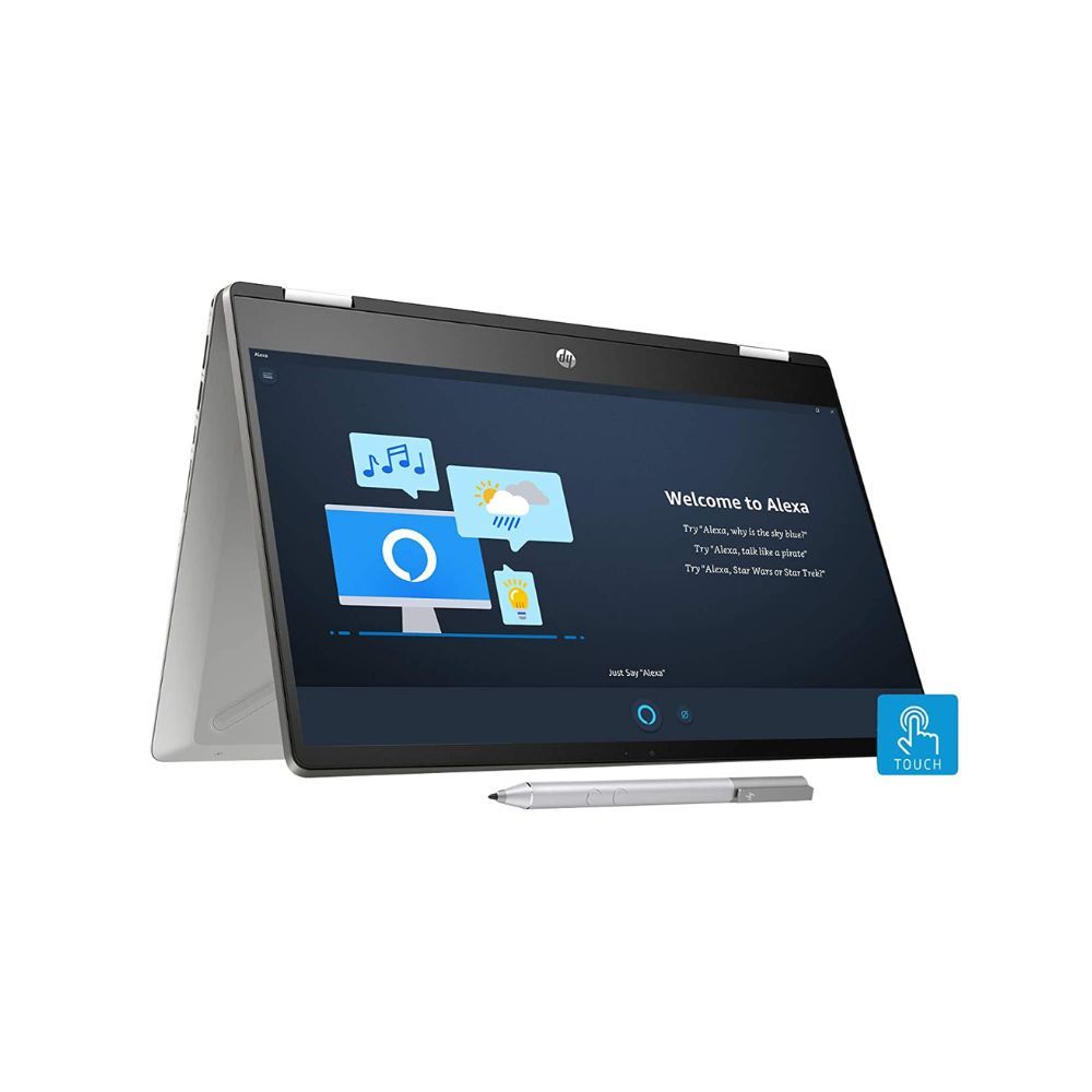 Hp Pavilion x360 Core i3 10th Gen 14-inch FHD Touchscreen 2-in-1 Alexa Enabled Laptop (4GB/1TB HDD + 256GB