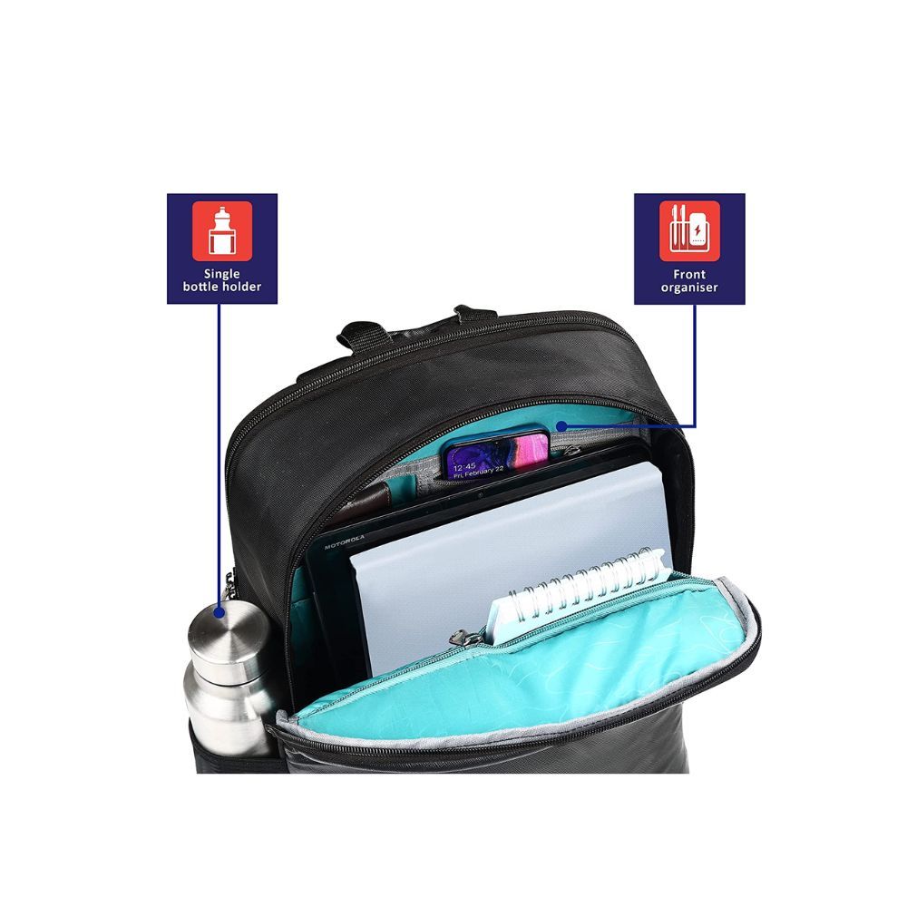 Lavie Sport Chairman Business Laptop Bags Premium Leather Business Backpacks for Men & Women Durable Office Bag for Notebook/MacBook (Black)