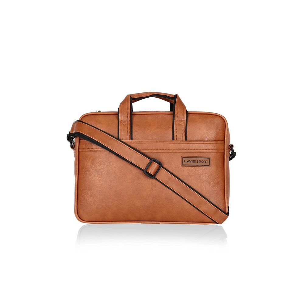 Brown Genuine Leather laptop bag corporate gift for professional executives