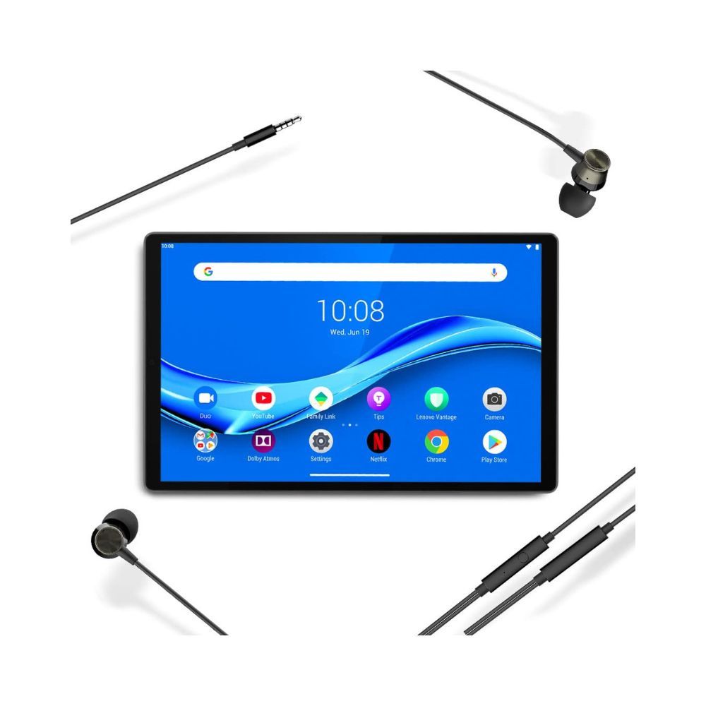 Lenovo Tab M10 Fhd Plus (2Nd Gen) (10.3 Inch, 4Gb, 128 Gb, Wi-Fi + LTE, Volte Calling, Platinum Grey) with Earphone, Kids Mode with Parental Control, Posture Alert,Dolby Atmos Speakers