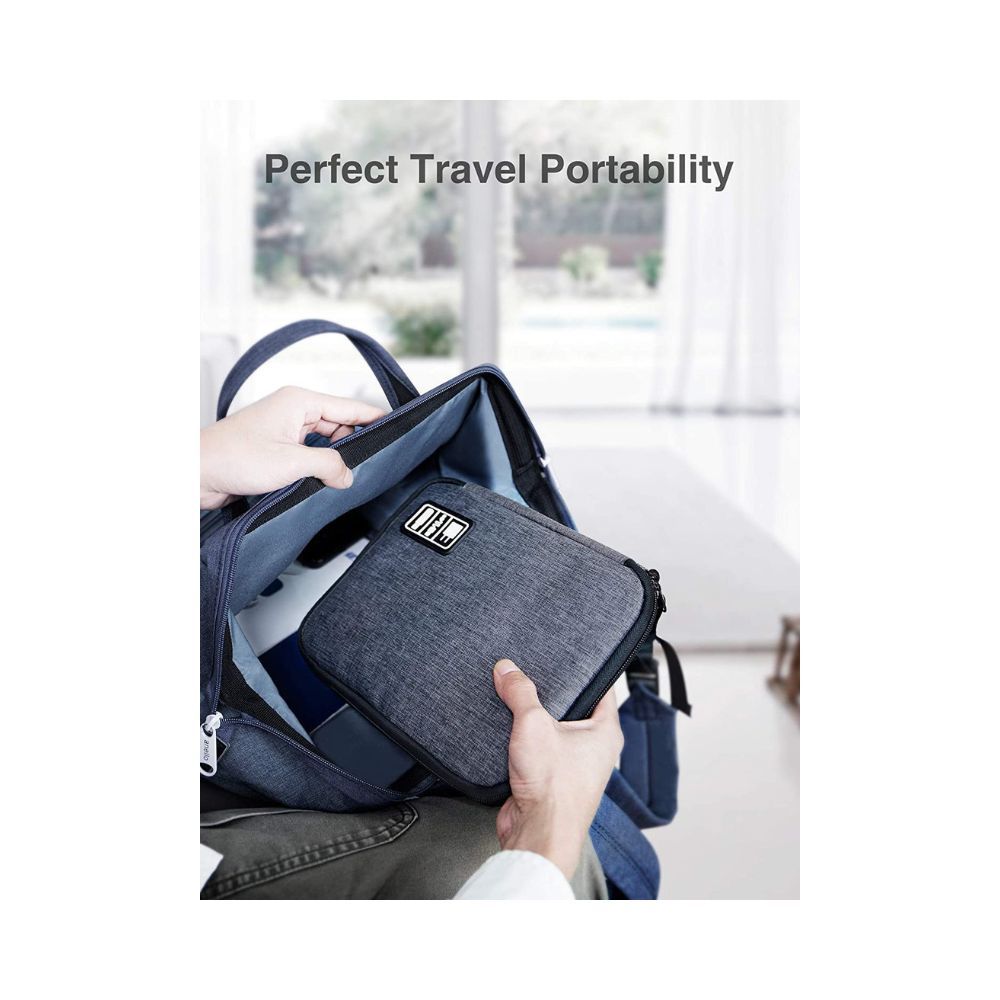 Luxtude Electronics Organizer, Compact Travel Organizer Bag (Gray)
