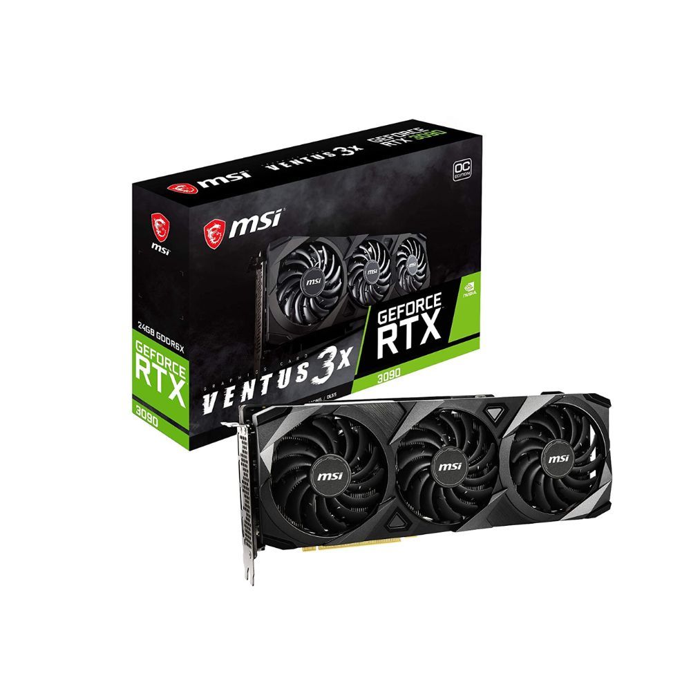 Msi GeForce RTX 3090 Ventus 3X 24G OC Gaming Graphics Card - Support Bracket Included