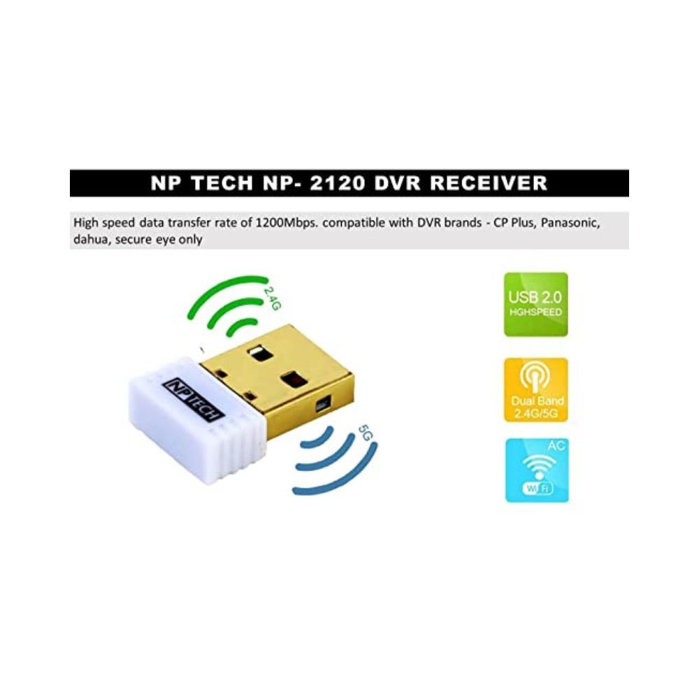 NP Tech np2120 Wireless USB DVR Receiver Dual Band Nano Adaptor