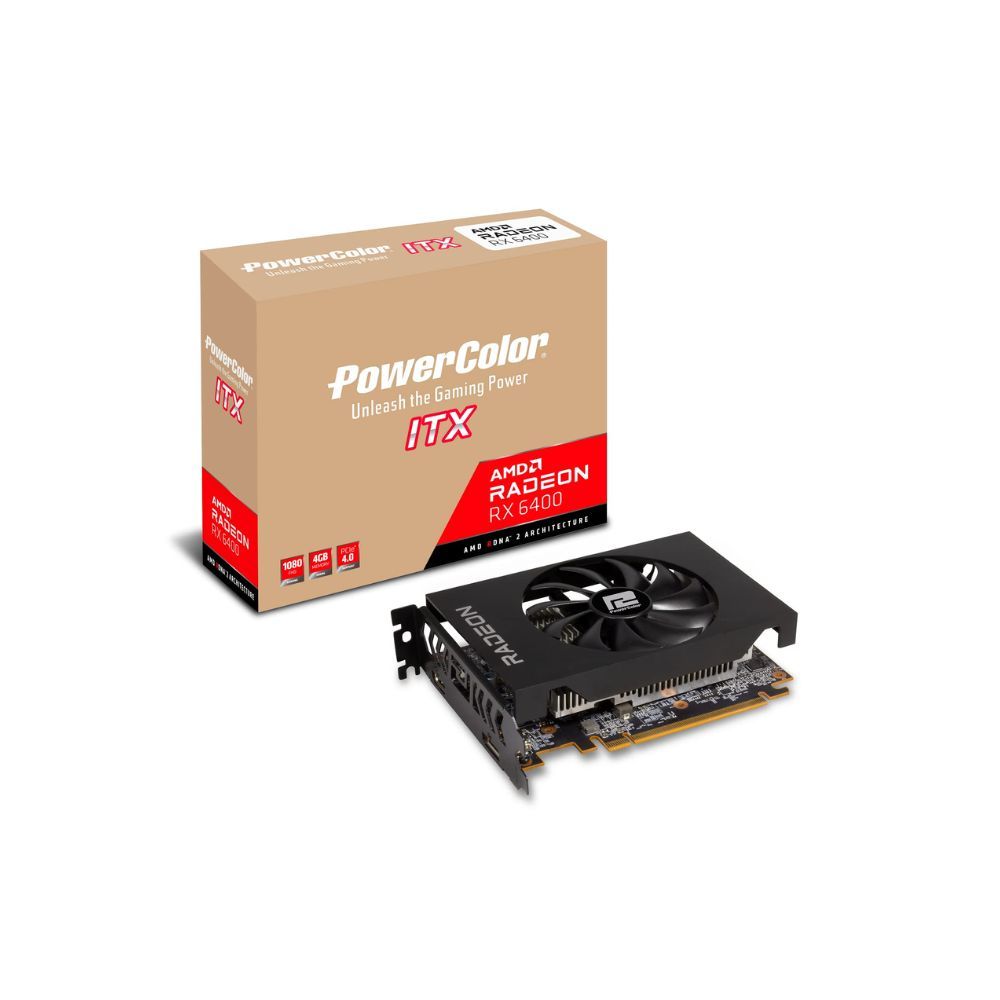 Powercolor Amd Radeon RX 6400 ITX Graphics Card with 4GB GDDR6 Memory