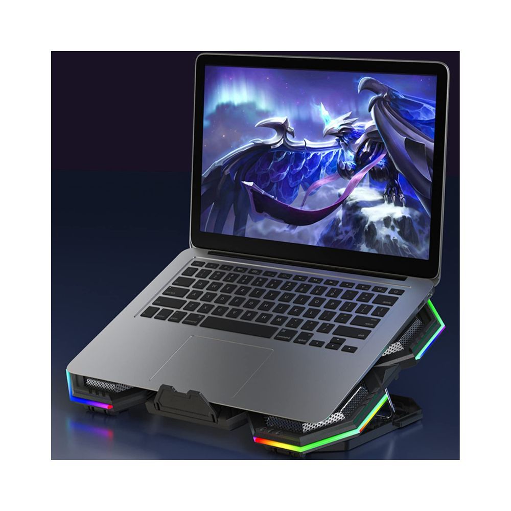 Proffisy Laptop Cooling Pad, Gaming Laptop Cooling Stand with RGB Light