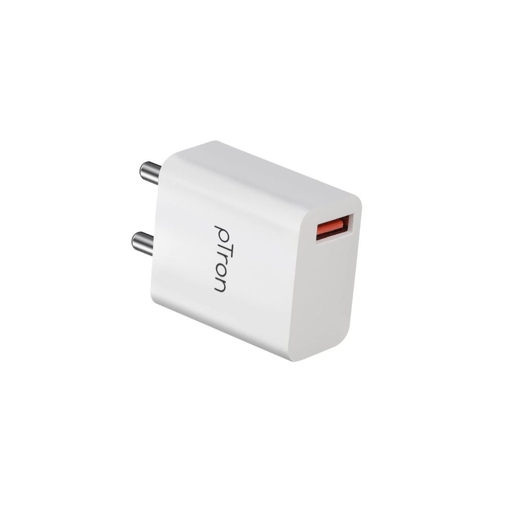 Ptron Volta FC12 20W QC3.0 Smart USB Charger with Type-C 1M USB Cable (White)