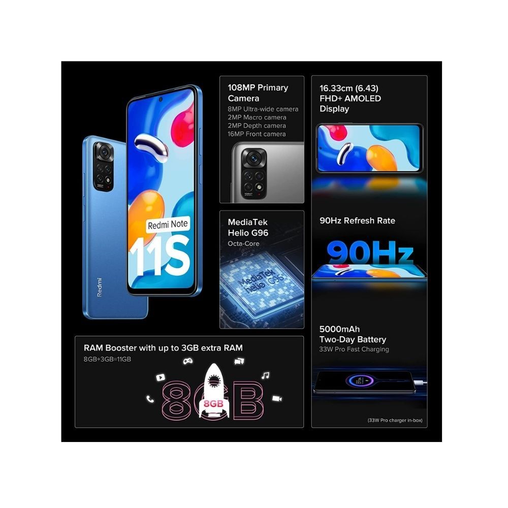 Redmi Note 11S (Horizon Blue, 128 GB) (6 GB RAM)