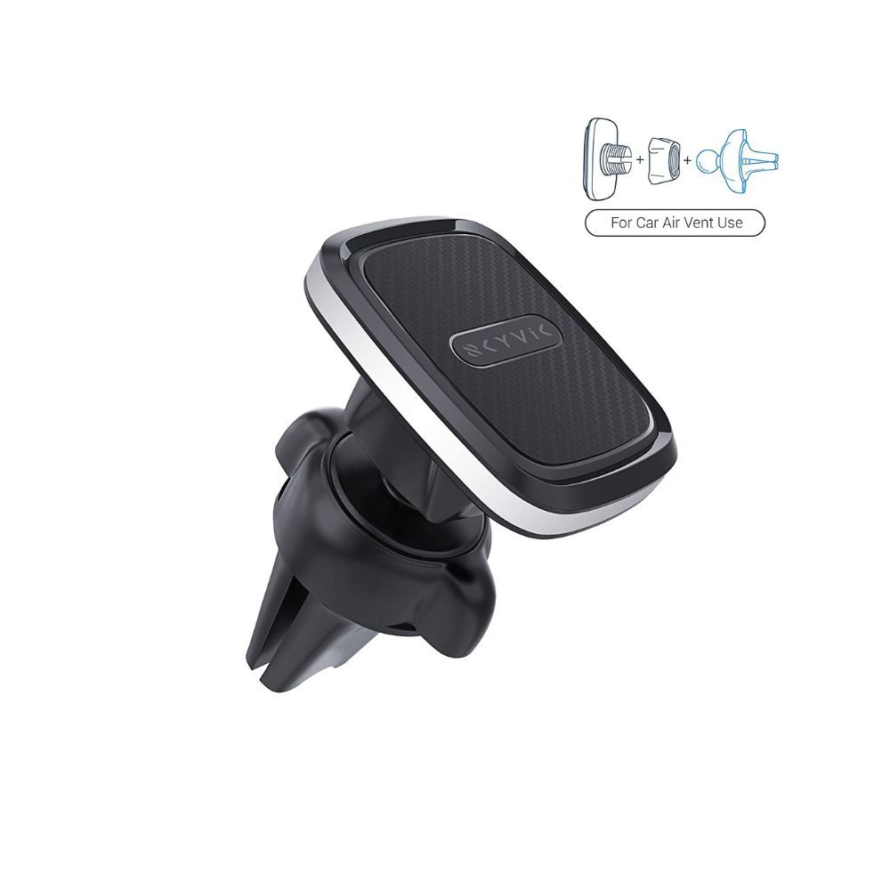 SKYVIK Car Mobile Holder for Dashboard, AC Vent (Silver, Black)