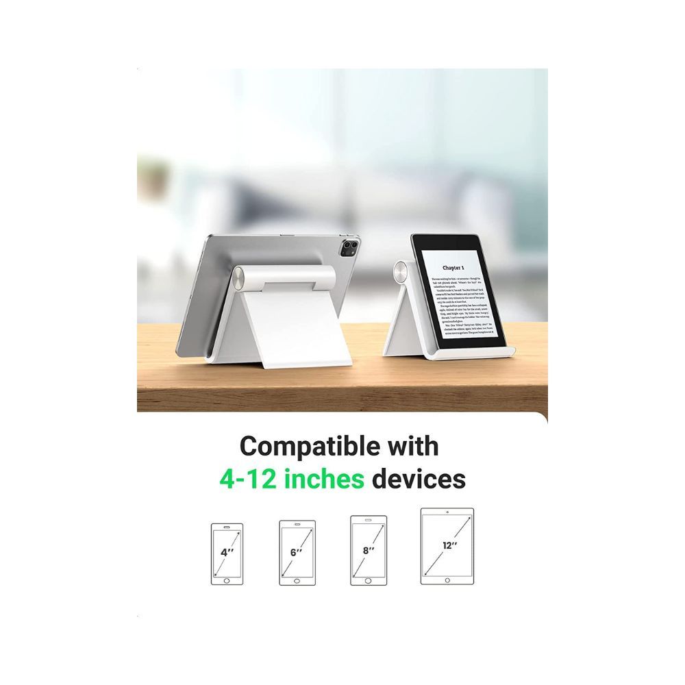 Striff UPH2W Multi Angle Tablet Stand. Holder for iPhone (White)