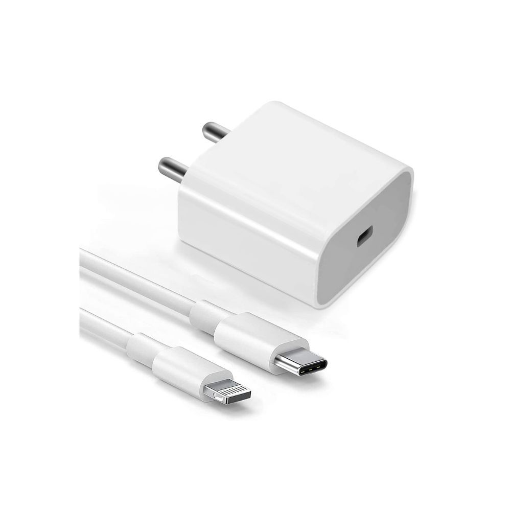 Unigen 20W Type-C PD 3X Fast Charger With 1M Type C to Lightening Cable (White)