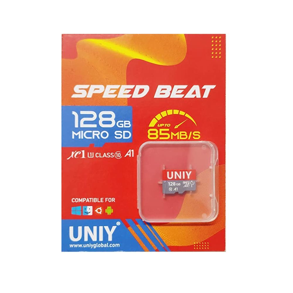 UNIY (A1) 128 GB MicroSDXC Class 10 (100 MB/s) Memory Card