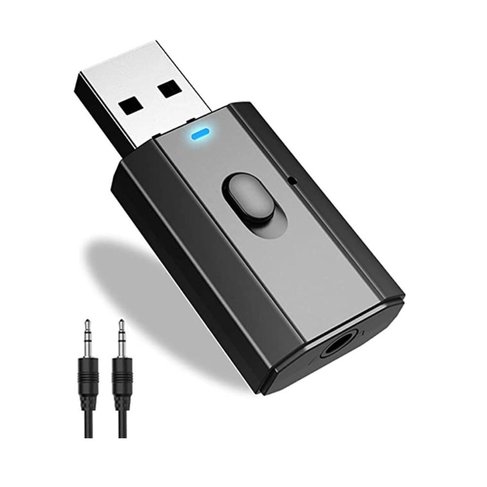 Verilux® Car Bluetooth Adapter, 2-in-1 USB Bluetooth 5.0 Receiver