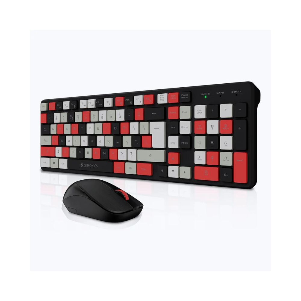 Zebronics Companion 111 Wireless Keyboard Mouse Combo with 2.4GHz Nano Receiver