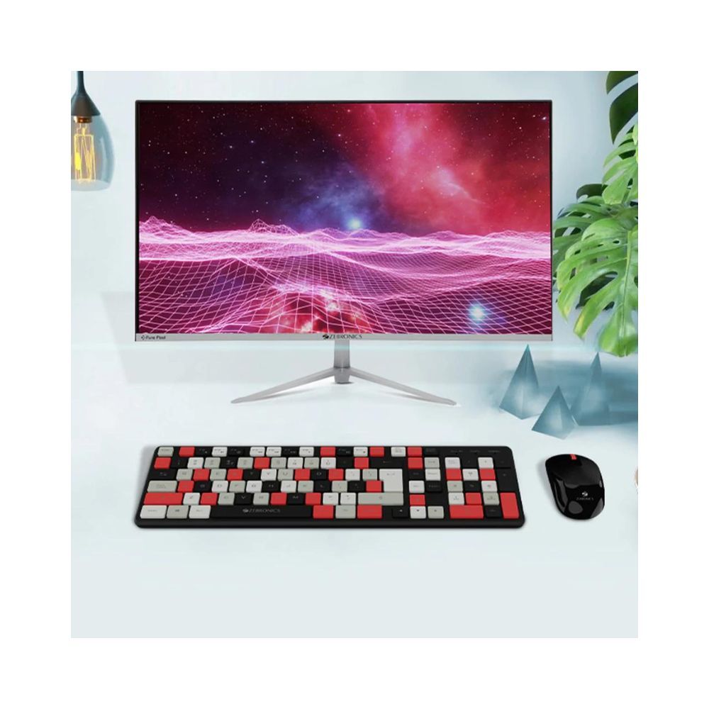 Zebronics Companion 111 Wireless Keyboard Mouse Combo with 2.4GHz Nano Receiver