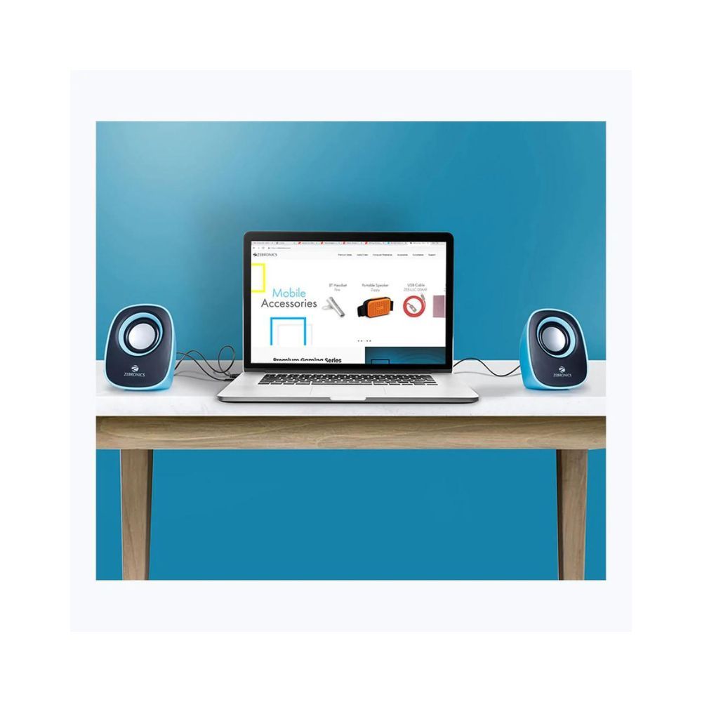 Zebronics Pebble New 2.0 Multimedia Speaker for Laptop / Desktop