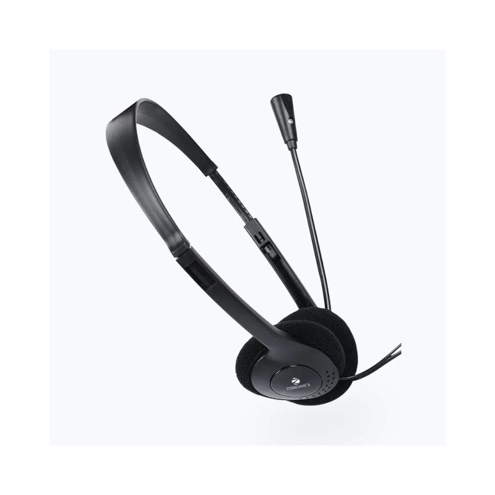 ZEBRONICS ZEB-17HM Headphone with Mic Dual 3.5 mm Connectors Wired Headset (Black, On the Ear)