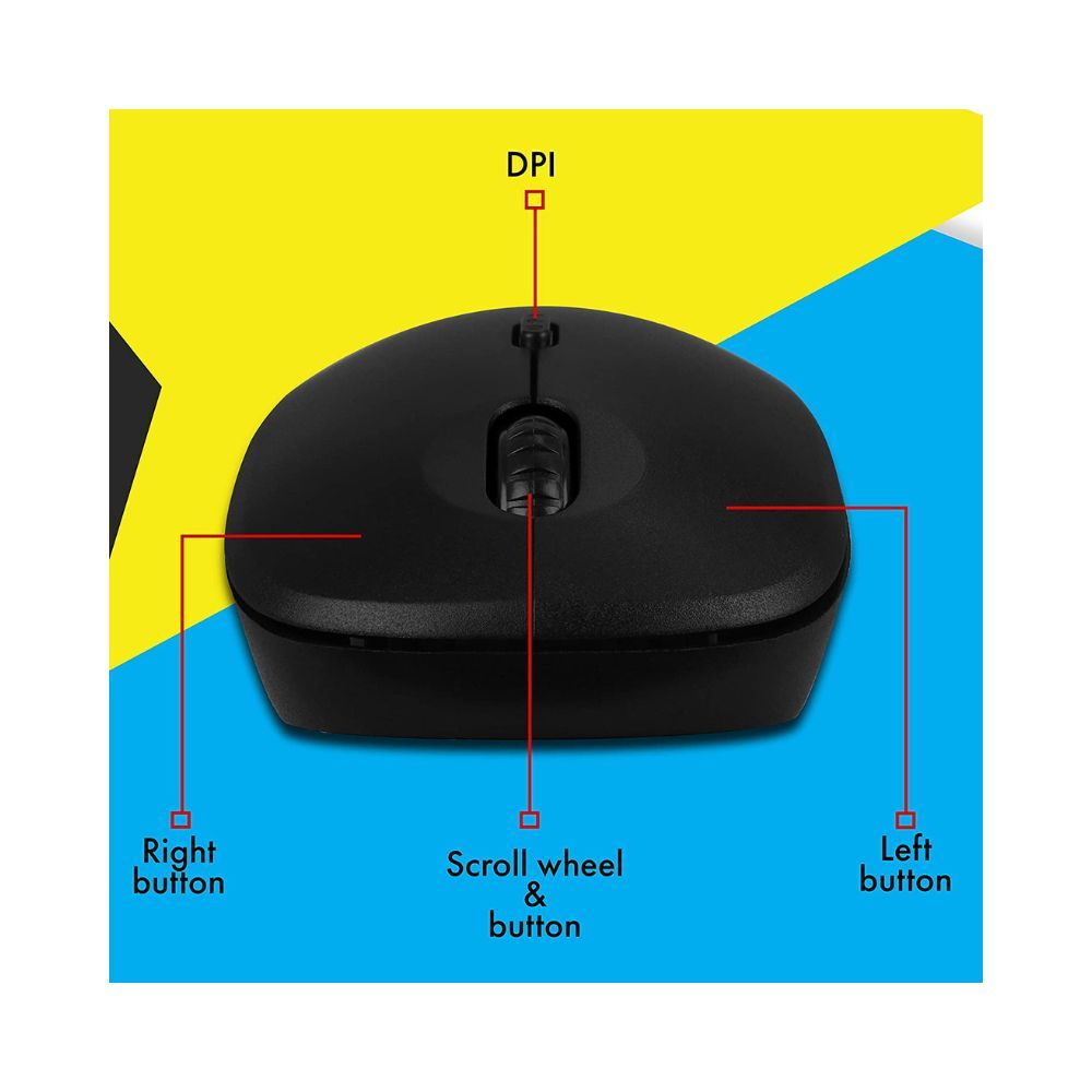 ZEBRONICS Zeb-Bold Wireless Wireless Optical Mouse (2.4GHz Wireless, Black)