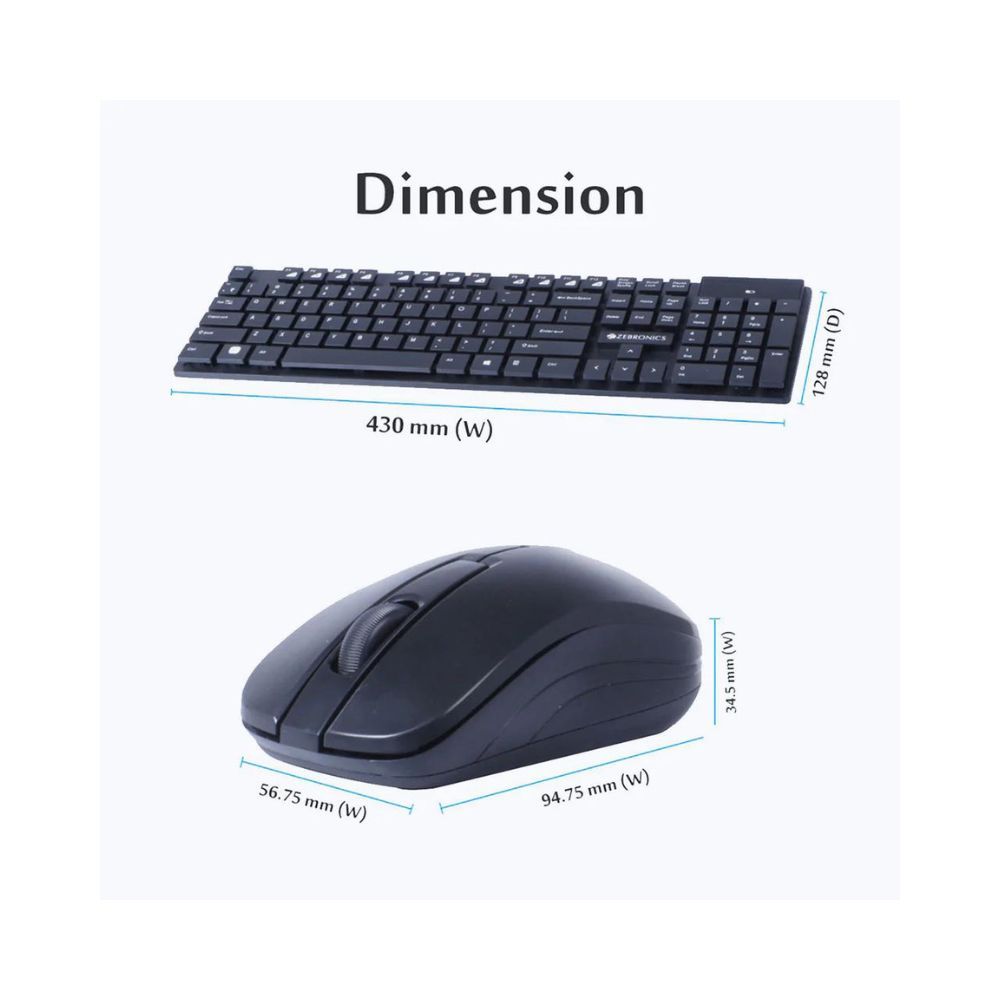 Zebronics Zeb-Companion 102 Wireless Keyboard and Mouse Combo