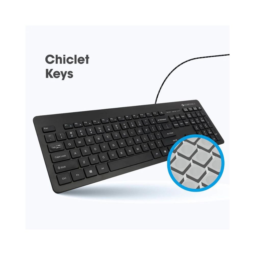 ZEBRONICS ZEB-K4000M USB Wired Keyboard with 107 Keys