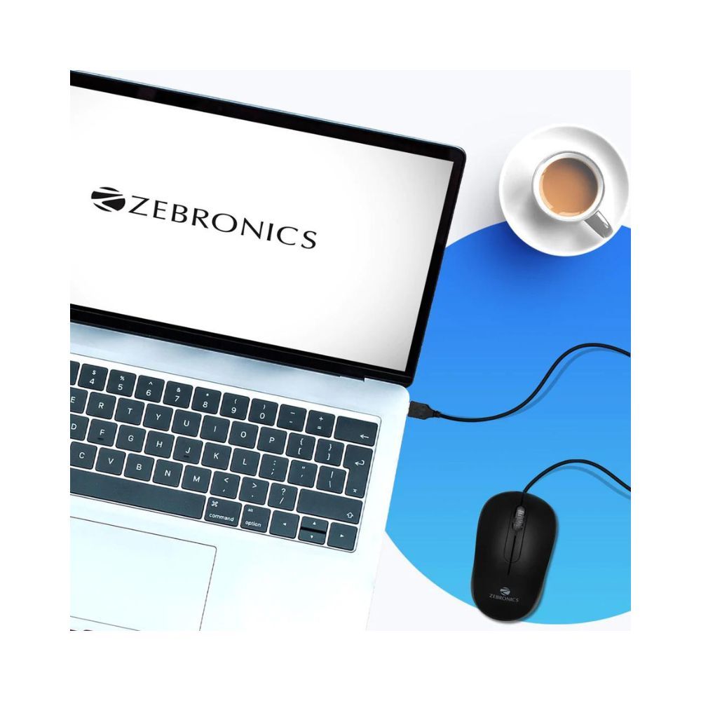 ZEBRONICS Zeb-Sprint Wired Optical Mouse (USB 2.0, Black)