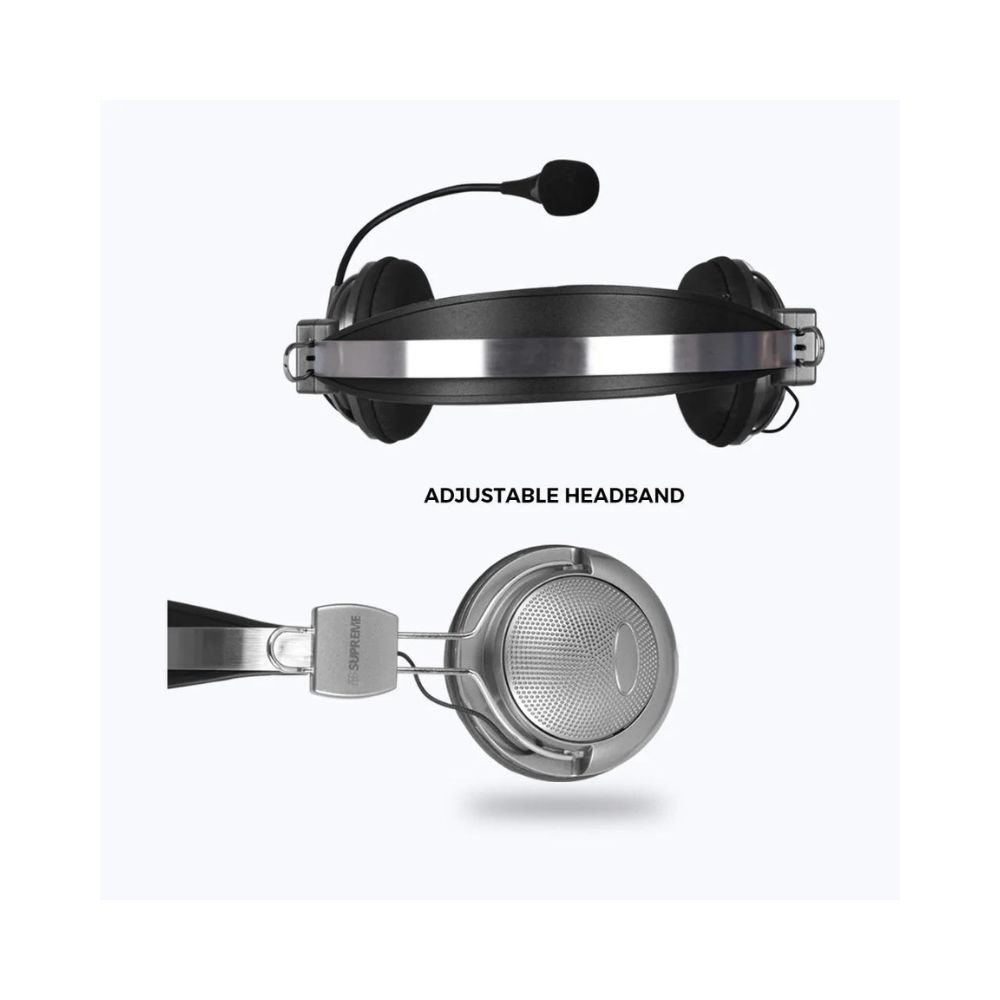 ZEBRONICS ZEB-SUPREME Wired Headset (Black, On the Ear)